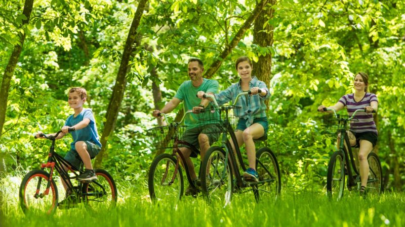 Family Bike Riding at Dogwood Canyon