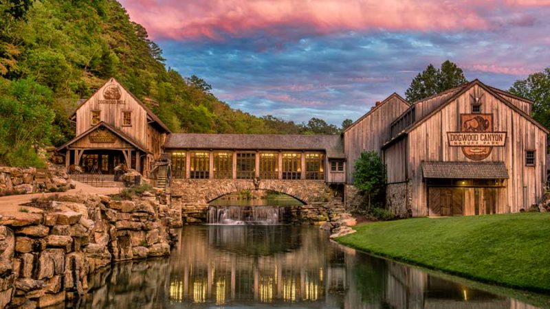 Front-Entrance-Wide Dogwood Canyon Mill and Grill Exterior