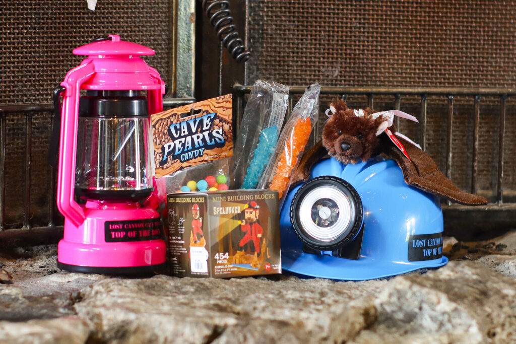 An assortment of items from the Top of the Rock Welcome Center.