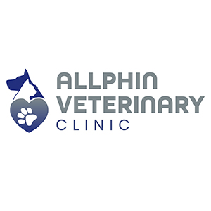 Logo with text: Allphin Veterinary Clinc"